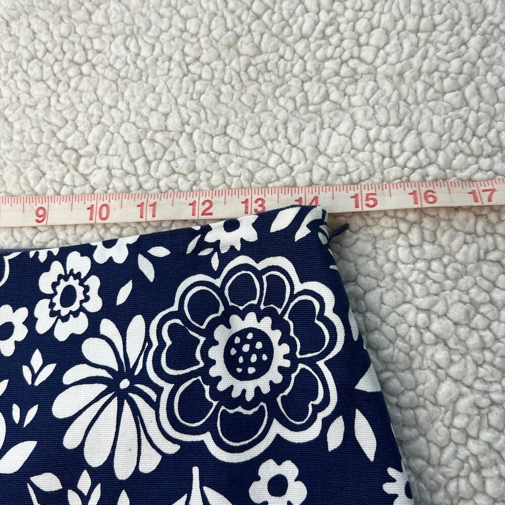 Talbots Blue White Floral Cotton Blend A-line Skirt 2 - Picture 6 of 7